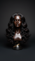 Peluca con ondas cuerpo voluptuosas