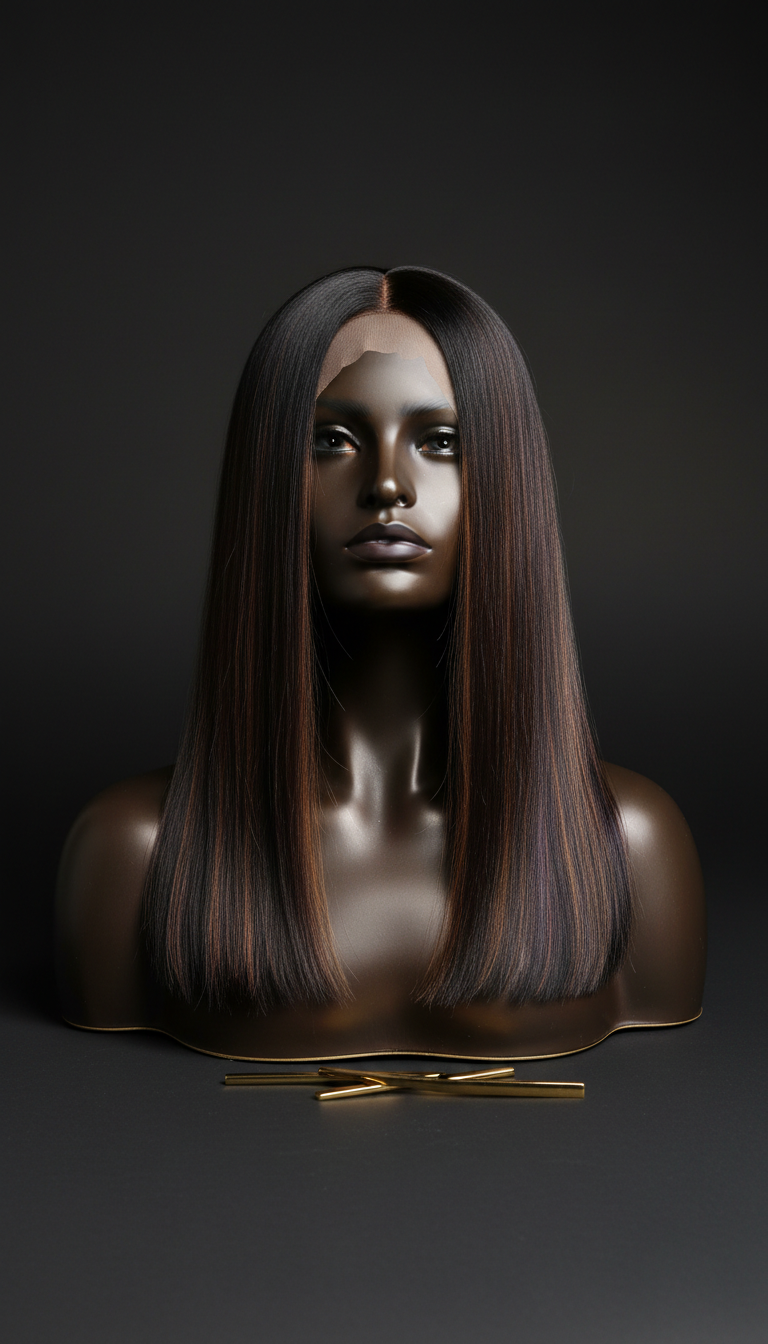 Peluca lisa 100% cabello virgen